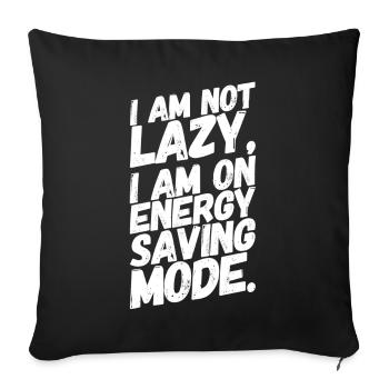 Funny Cool Funny Sayings Laziness - Sofa pillowcase 17,3'' x 17,3'' (45 x 45 cm) - black - Front