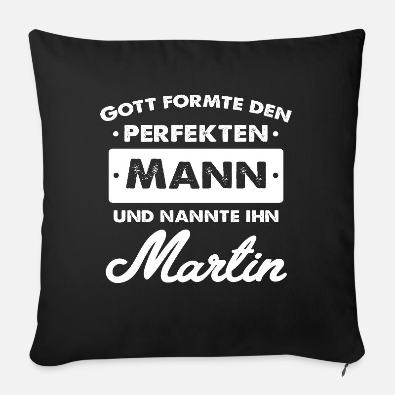 Martin - Sofakissenbezug 45 x 45 cm - Schwarz