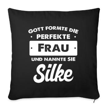 Silke - Sofakissenbezug 45 x 45 cm - Schwarz - Vorne