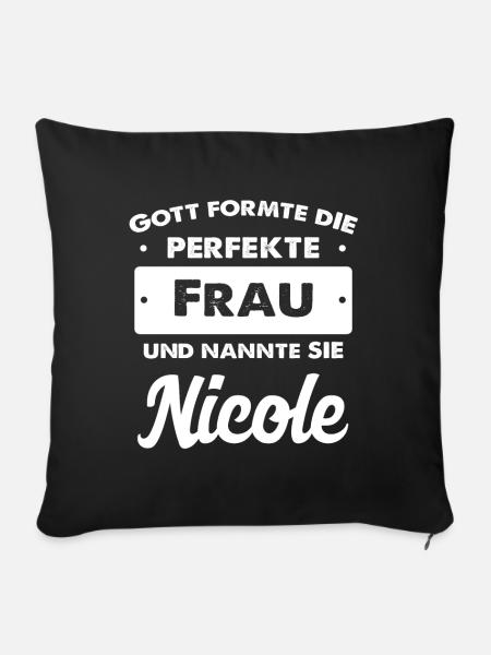 Nicole - Sofakissenbezug 45 x 45 cm - Schwarz