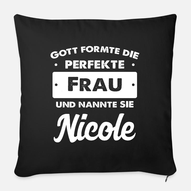 Nicole - Sofakissenbezug 45 x 45 cm - Schwarz