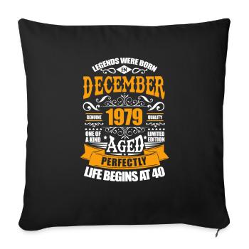 December 1979 - Sofa pillowcase 17,3'' x 17,3'' (45 x 45 cm) - black - Front