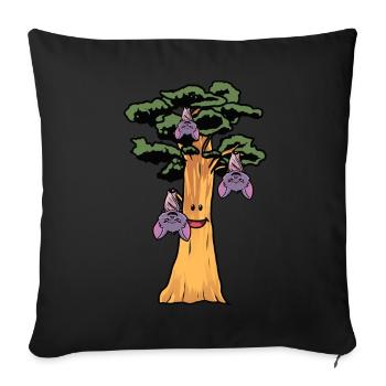 Nature conservation Ecology Bat Rainforest Forest animal - Sofa pillowcase 17,3'' x 17,3'' (45 x 45 cm) - black - Front