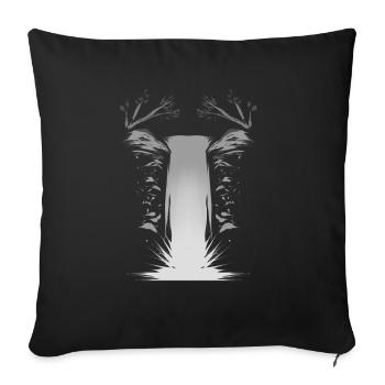 Chute d’eau - Housse de coussin décorative 45 x 45 cm - noir - Devant