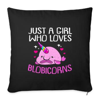 Blobfish - Sofa pillowcase 17,3'' x 17,3'' (45 x 45 cm) - black - Front