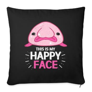 Blobfish - Sofa pillowcase 17,3'' x 17,3'' (45 x 45 cm) - black - Front