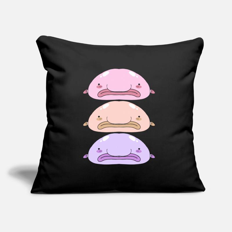 Blobfisch Tiefsee Grumpy Introvertiert Geschenk Sofakissenbezug 45 x 45 cm