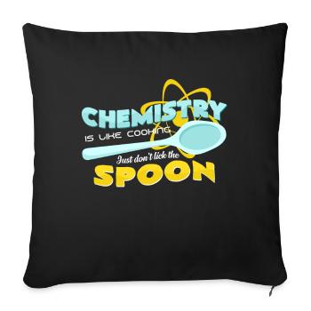 chimiste - Housse de coussin décorative 45 x 45 cm - noir - Devant