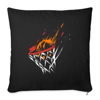 Basketball - Sofakissenbezug 45 x 45 cm - Schwarz - Vorne