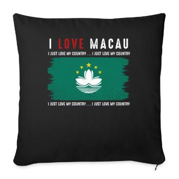 Macau - Sofa pillowcase 17,3'' x 17,3'' (45 x 45 cm) - black - Front