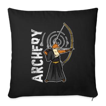 Don de tir à l'arc - Housse de coussin décorative 45 x 45 cm - noir - Devant