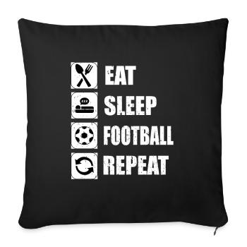 Football Soccer Sports Game - Sofa pillowcase 17,3'' x 17,3'' (45 x 45 cm) - black - Front