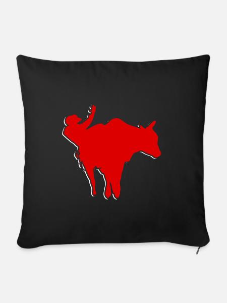 Wild Stierkampf Rodeo Geschenk - Sofakissenbezug 45 x 45 cm - Schwarz