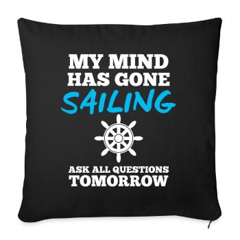 Sailing Captain - Sofa pillowcase 17,3'' x 17,3'' (45 x 45 cm) - black - Front