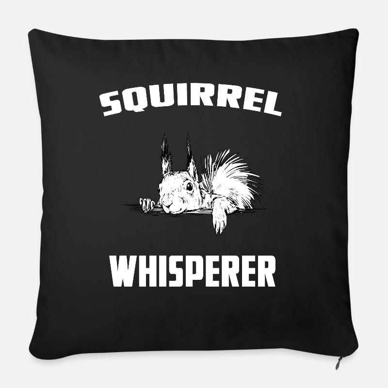 Squirrel Whisperer - Sofakissenbezug 45 x 45 cm - Schwarz