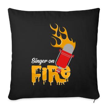 Singer - Sofa pillowcase 17,3'' x 17,3'' (45 x 45 cm) - black - Front