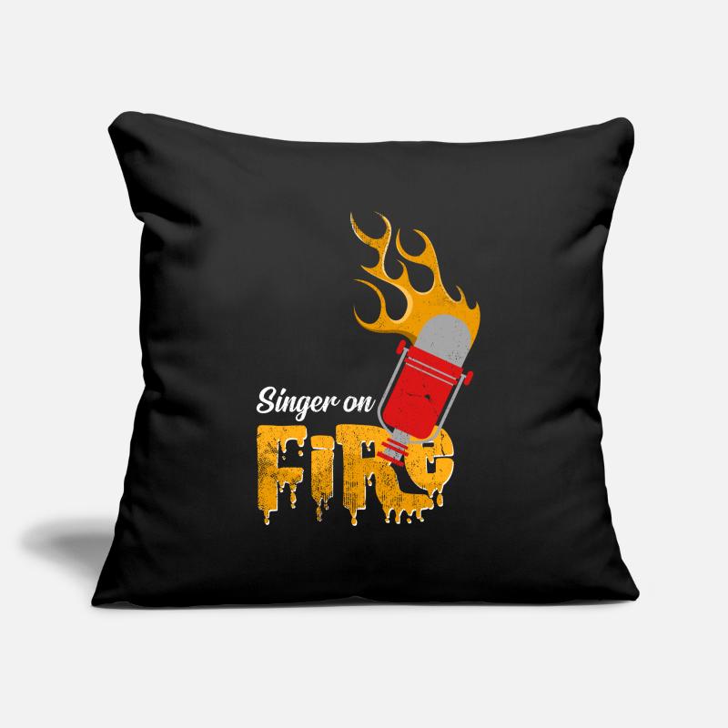 Singer On Fire Microphone Musical Gift Idea Sofa pillowcase 17,3'' x 17,3'' (45 x 45 cm)