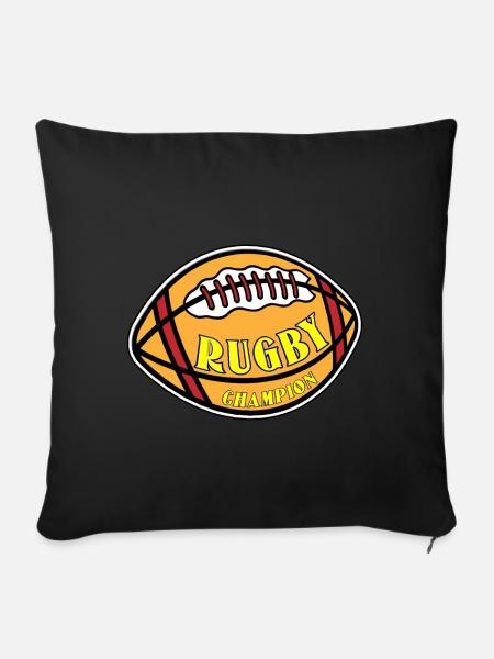 Rugby Campion - Rugby - Sofakissenbezug 45 x 45 cm - Schwarz
