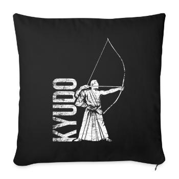 Kyudo cadeau - Housse de coussin décorative 45 x 45 cm - noir - Devant