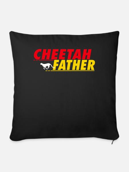Cheetah Father - Sofakissenbezug 45 x 45 cm - Schwarz