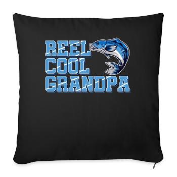 Reel Cool Grandpa - Sofakissenbezug 45 x 45 cm - Schwarz - Vorne