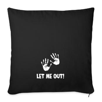 Maman enceinte - Housse de coussin décorative 45 x 45 cm - noir - Devant