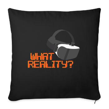 Réalité virtuelle Cool Shirt de réalité virtuelle - Housse de coussin décorative 45 x 45 cm - noir - Devant