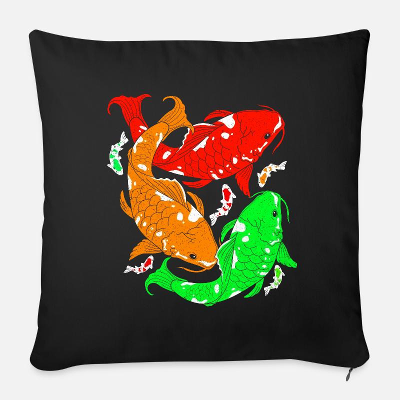 Koi - Sofakissenbezug 45 x 45 cm - Schwarz