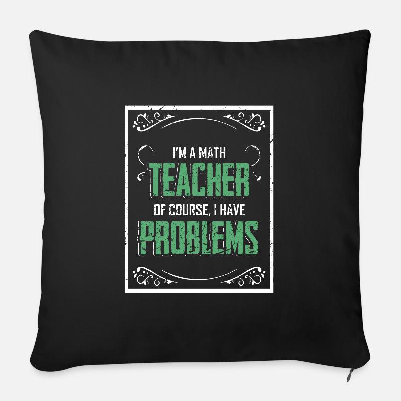 Math Teacher Problem Textured Gift - Sofa pillowcase 17,3'' x 17,3'' (45 x 45 cm) - black