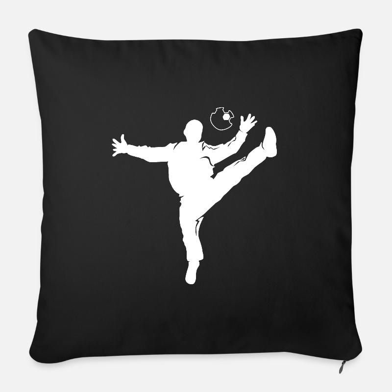 Handball Torwart Sporthalle Mannschaft Geschenk - Sofakissenbezug 45 x 45 cm - Schwarz