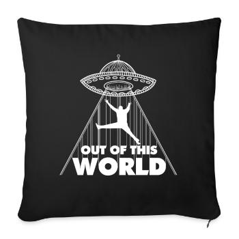 Don de l'équipe de formation Ufo du gardien de but de handball - Housse de coussin décorative 45 x 45 cm - noir - Devant