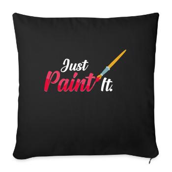 peinture - Housse de coussin décorative 45 x 45 cm - noir - Devant