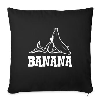 Banana - Banane - Sofakissenbezug 45 x 45 cm - Schwarz - Vorne