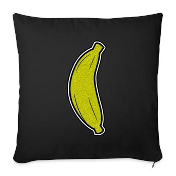 Banana Banane - Sofakissenbezug 45 x 45 cm - Schwarz - Vorne