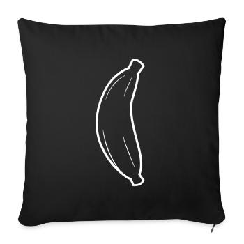 Banana Banane - Sofakissenbezug 45 x 45 cm - Schwarz - Vorne