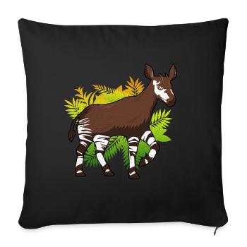 Okapi - Sofakissenbezug 45 x 45 cm - Schwarz - Vorne