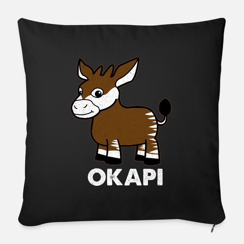 Okapi - Sofakissenbezug 45 x 45 cm - Schwarz