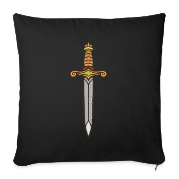 Sword - Sofa pillowcase 17,3'' x 17,3'' (45 x 45 cm) - black - Front