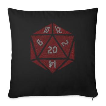 Gamer Dice Dungeon RPG Tabletop Funny Gifts - Sofa pillowcase 17,3'' x 17,3'' (45 x 45 cm) - black - Front