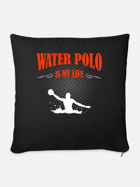 Water Polo - Sofakissenbezug 45 x 45 cm - Schwarz