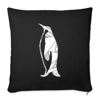 Geometric penguin - Sofa pillowcase 17,3'' x 17,3'' (45 x 45 cm) - black - Front