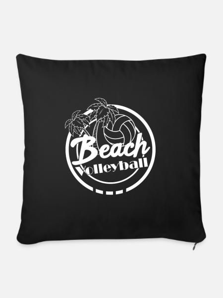 Beach Volleyball Strand Beach - Sofakissenbezug 45 x 45 cm - Schwarz
