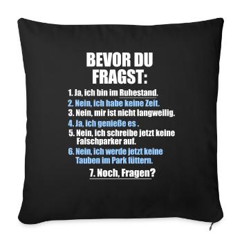 Funny pensioner retirement pension pension gifts - Sofa pillowcase 17,3'' x 17,3'' (45 x 45 cm) - black - Front