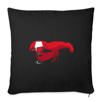 Lobster - Sofa pillowcase 17,3'' x 17,3'' (45 x 45 cm) - black - Front