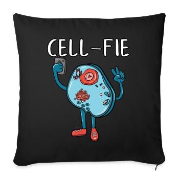 Cell-fiée - Housse de coussin décorative 45 x 45 cm - noir - Devant