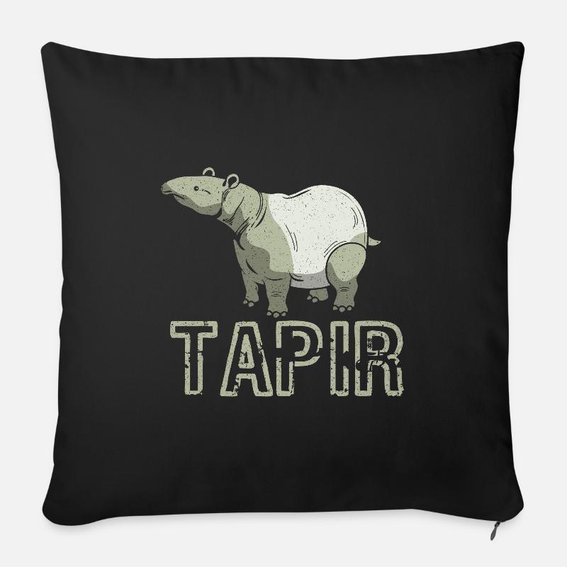 Tapir - Sofakissenbezug 45 x 45 cm - Schwarz