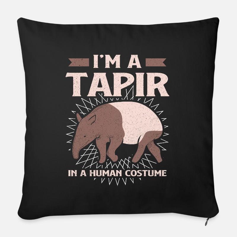 Tapir - Sofakissenbezug 45 x 45 cm - Schwarz