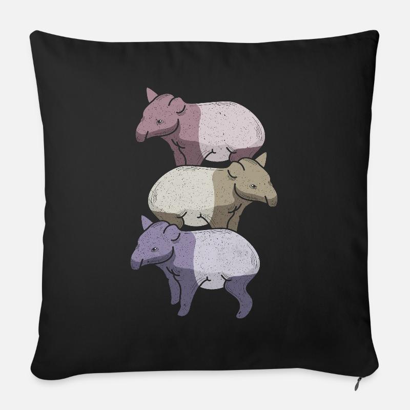 Tapir - Sofakissenbezug 45 x 45 cm - Schwarz