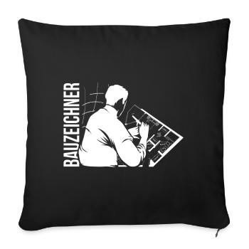 dessinateur - Housse de coussin décorative 45 x 45 cm - noir - Devant