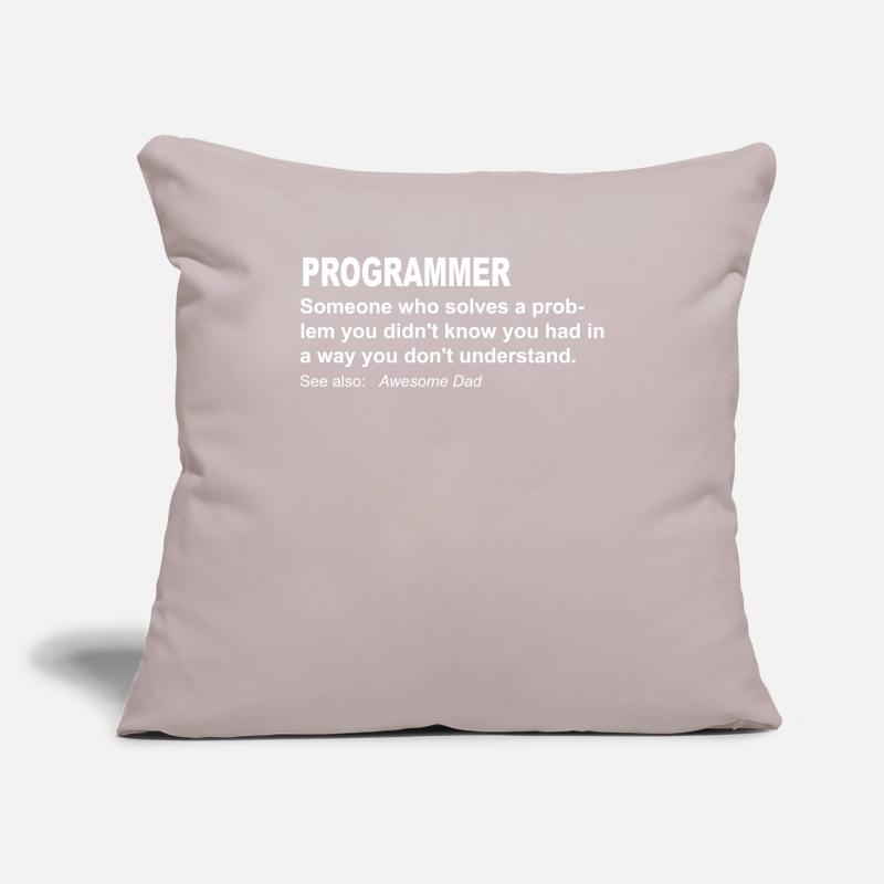 Tshirt de programmeur le plus drôle Housse de coussin décorative 45 x 45 cm